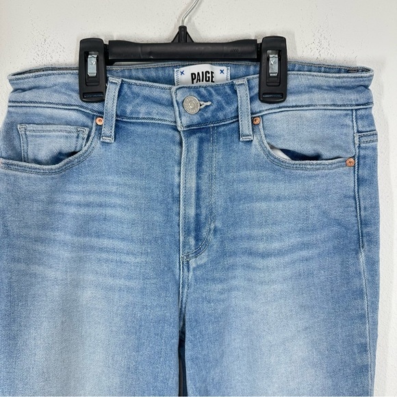 Paige Women's Size 26 Denim Jeans Cindy Raw Hem Light‎ Wash High Rise Classic - Picture 2 of 8